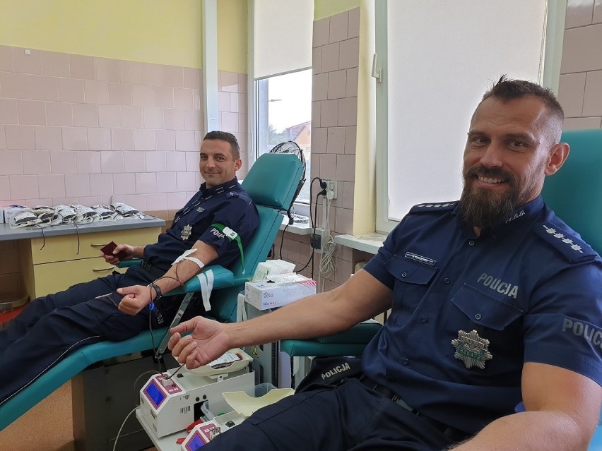 Policjanci z Bełchatowa przyłączyli się do akcji krwiodawstwa [ZDJĘCIA]