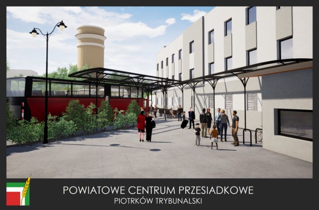 Wizualizacje Powiatowego Centrum Przesiadkowego w Piotrkowie