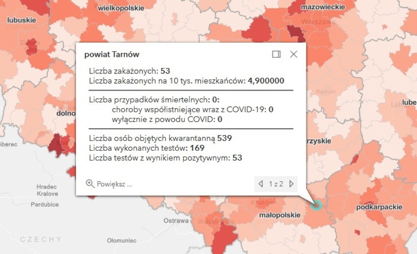 W Małopolsce koronawirusa potwierdzono  u 1069 mieszkańców....