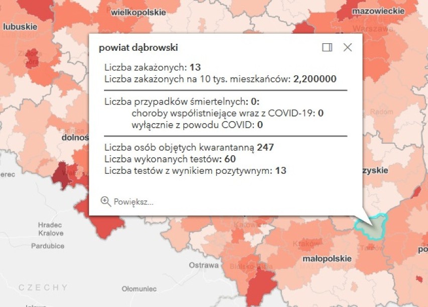 W Małopolsce koronawirusa potwierdzono  u 1069 mieszkańców....
