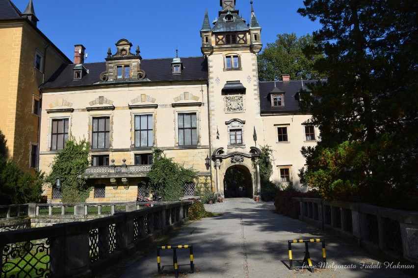 Zamek Kliczków jesienią