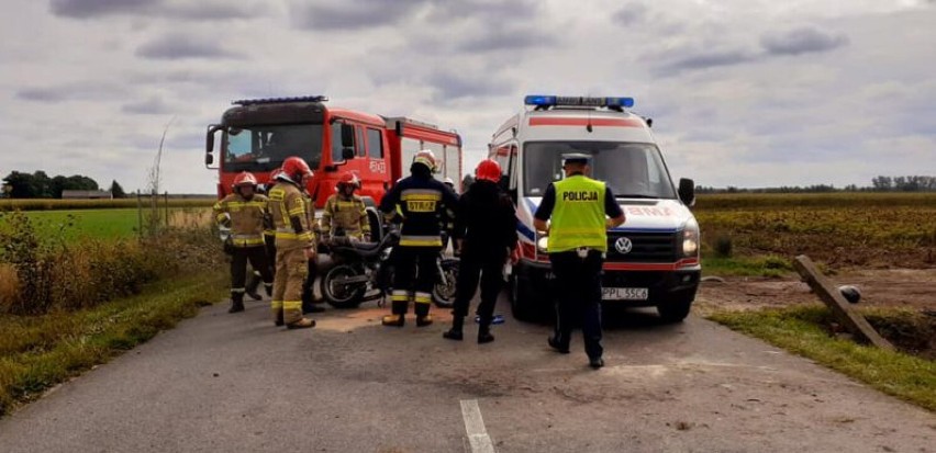 Motocyklista z ciężkimi obrażeniami trafił do szpitala