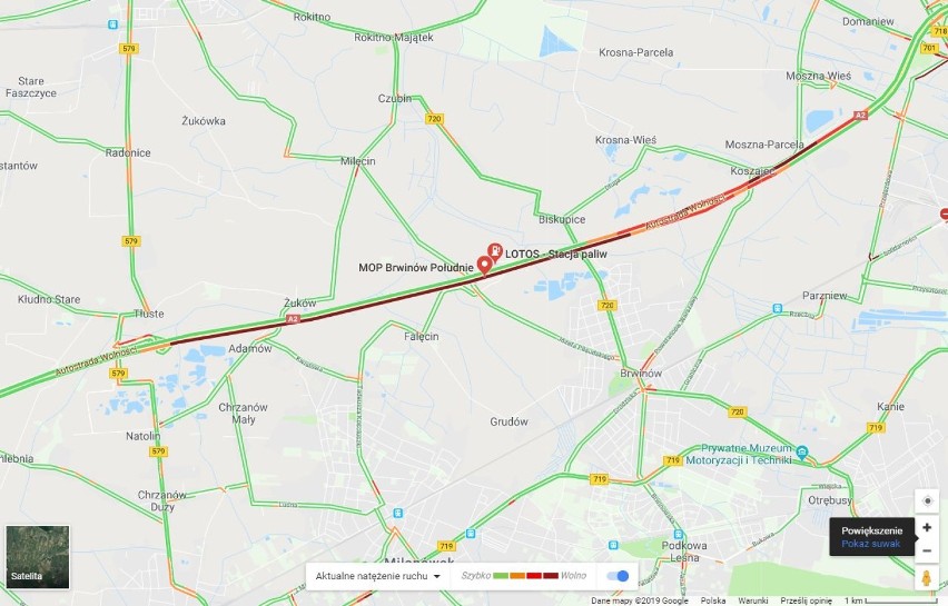 Autostrada A2 - protest. Taksówkarze blokowali autostradę na...