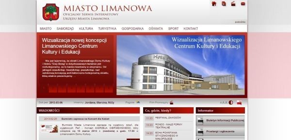 Urząd Miasta Limanowa
www.miasto.limanowa.pl