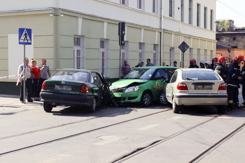 Wypadek na Zielonej w Łodzi przy Pogonowskiego