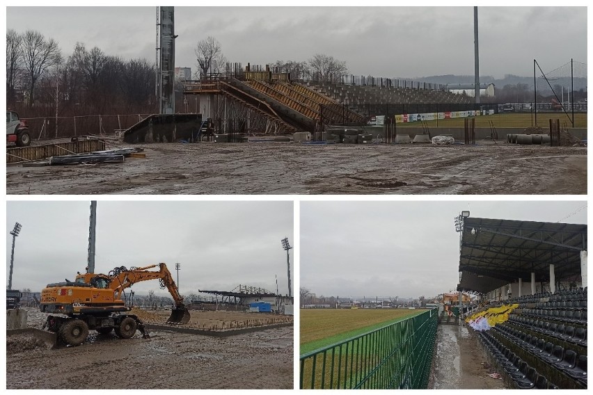 Stadion Sandecji Nowy Sącz coraz większy [ZDJĘCIA]