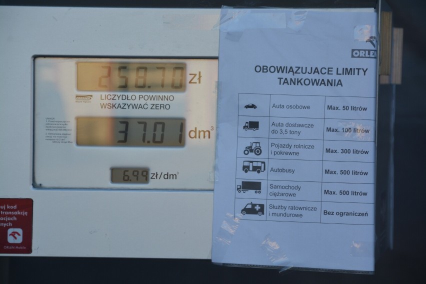 Takie w Sępólnie są ceny paliw i limity tankowania >>>>>