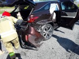Wypadek na DK74 za Gomulinem. Zderzyły się trzy auta, jedna osoba ranna ZDJĘCIA