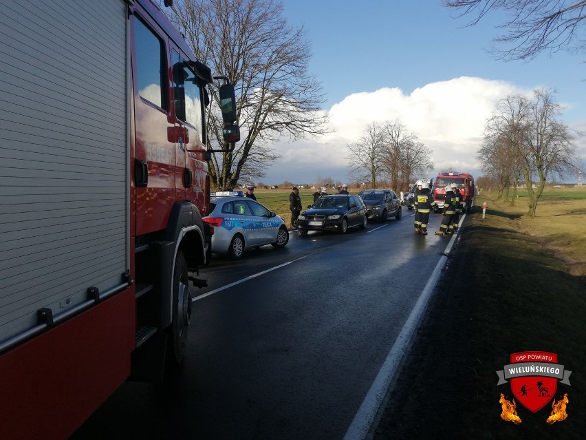 Wypadek na drodze krajowej 45 w gminie Ostrówek. Potrącony pracownik kierujący ruchem 