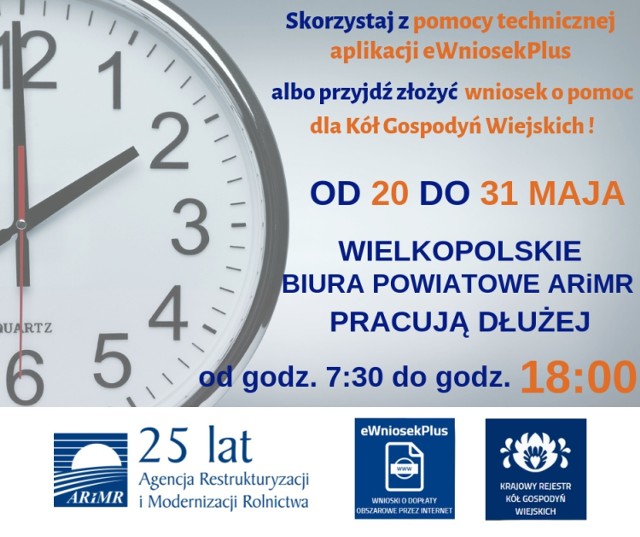 Dłuższe godziny pracy wielkopolskich biur powiatowych ARiMR
