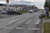 Wypadek: motocyklista zabrany do szpitala [ZDJĘCIA]