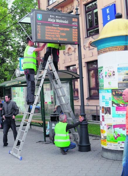 MPK Nowy Sącz: tablica wyświetli przyjazd autobusu