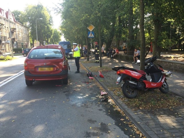 Wypadek skutera w Wejherowie