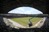 Trwa budowa stadionu w Sosnowcu - ZDJĘCIA. Boisko się zazieleniło. Do zakończenia inwestycji jednak jeszcze sporo czasu