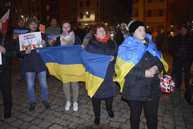 Wiec poparcia dla Ukrainy w Głogowie
