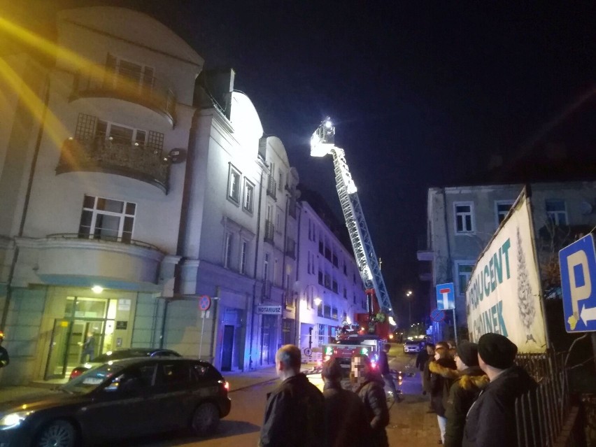 Akcja straży pożarnej przy ulicy Koziej w Kielcach.