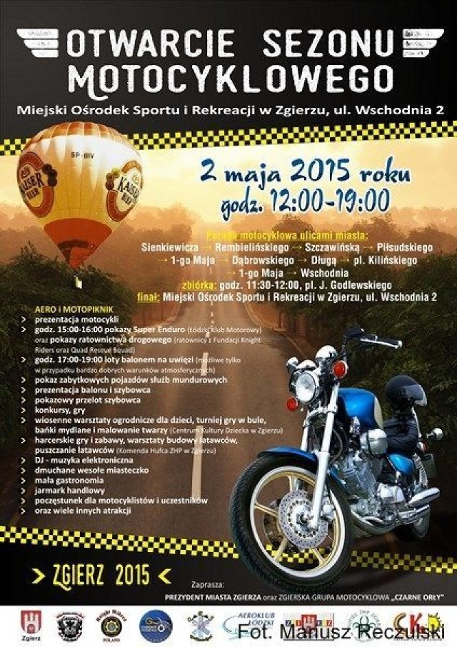 Plakat Otwarcia Sezonu Motocyklowego Zgierz 2015.
Fot. Mariusz Reczulski