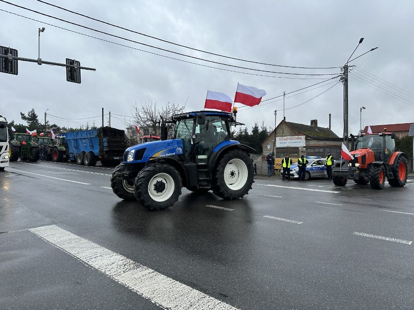 Protest rolników w Skarszewie. Do gospodarzy dołączyli myśliwi. ZDJĘCIA