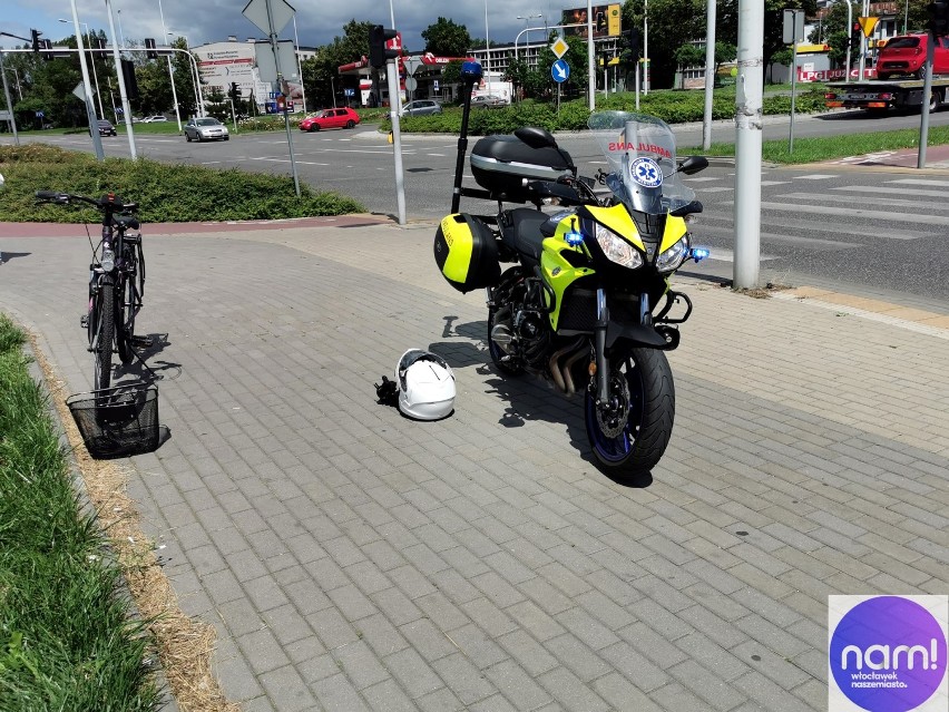 Wypadek we Włocławku. Autobus MPK Włocławek potrącił rowerzystkę [zdjęcia]