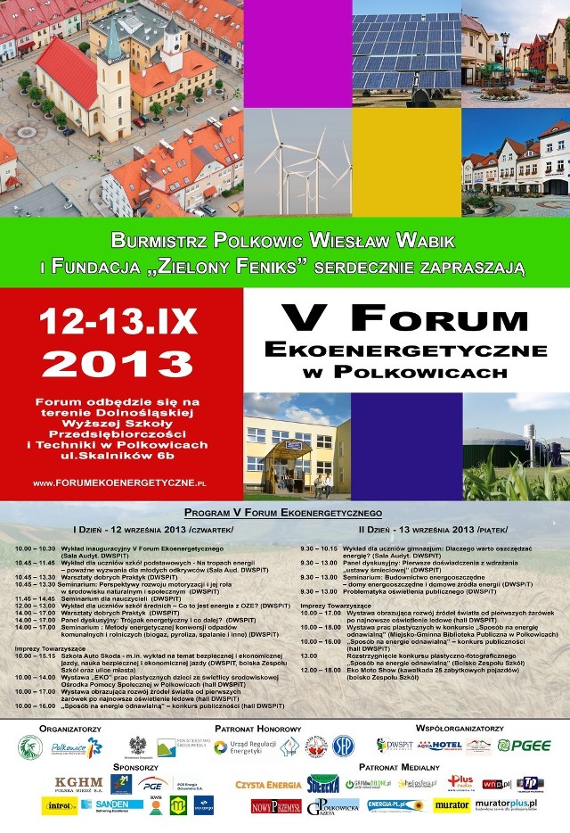 Forum Energetyczne odbędzie się 12 i 13 września w Polkowicach. Zaplanowano m.in. wykłady, spotkania i wiele imprez towarzyszących.