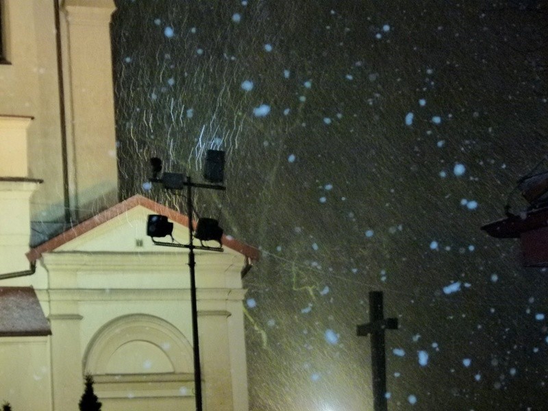 Pierwszy śnieg w Zduńskiej Woli [zdjęcia]