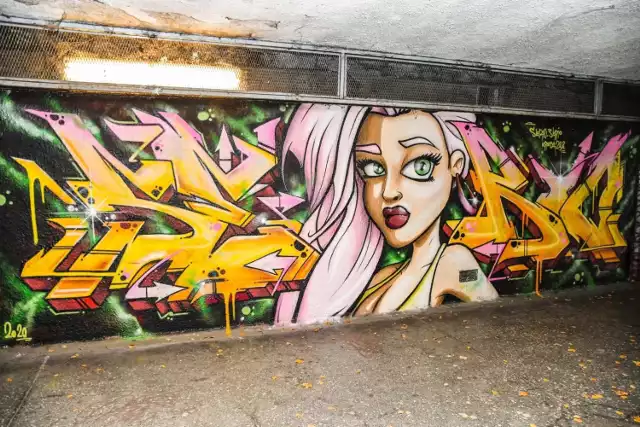 Pierwsze prace legalnego graffiti ożywiły już dotąd ponure ściany tunelu przy ul. Kruszwickiej w Bydgoszczy. To pierwsze miejsce, w którym bydgoscy streetartowcy mogą tworzyć, nie pytając nikogo o zgodę