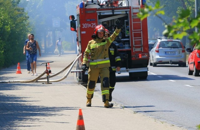 Duży pożar na ogródkach działkowych w rejonie Maślic i Stabłowic. Ogromne zadymienie