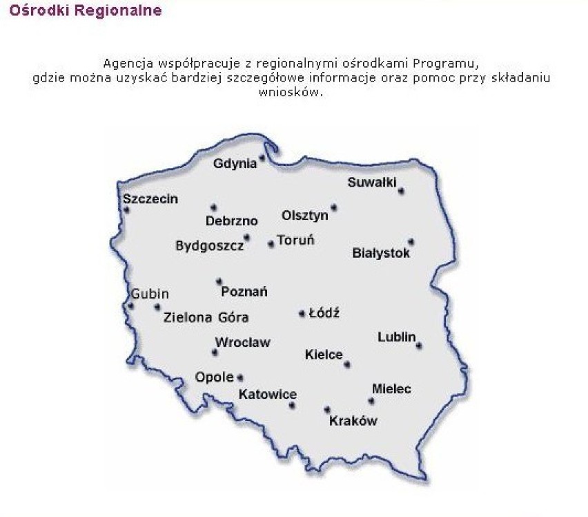 Ośrodki regionalne Narodowej Agencji Programu Młodzież. |...