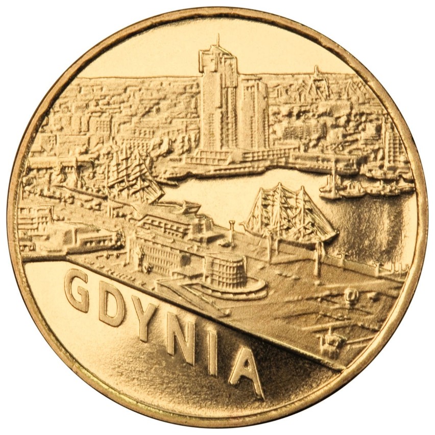 Gdynia: Moneta okolicznościowa w wizerunkiem portu i Sea Towers