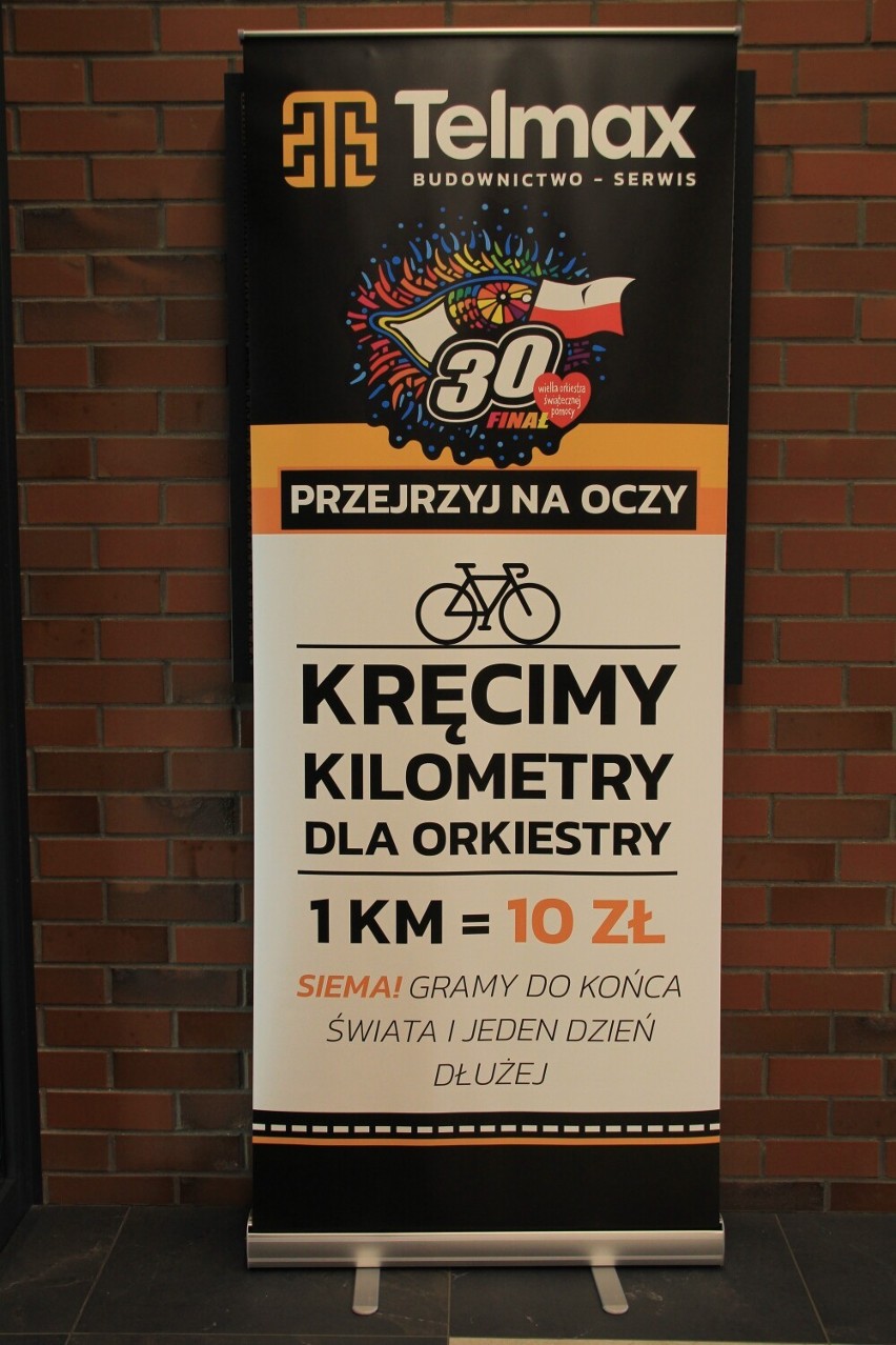 Kręcimy kilometry dla Orkiestry! Człuchowski Telmax jak co roku włącza się do akcji i przekazuje pieniądze na WOŚP za każdy kilometr