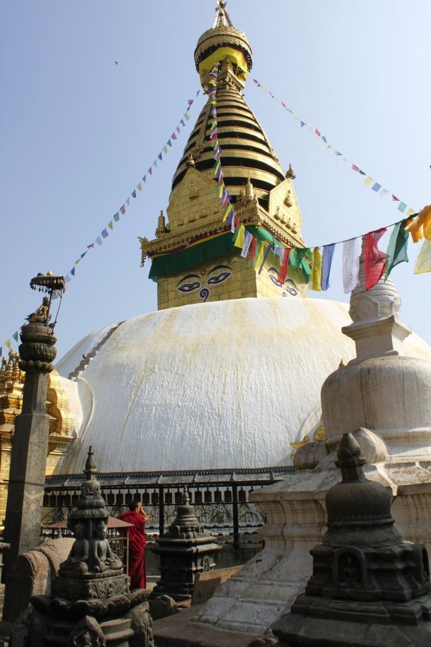 Stupa - Świątynia Małp. Budda patrzy na wszystkie cztery...