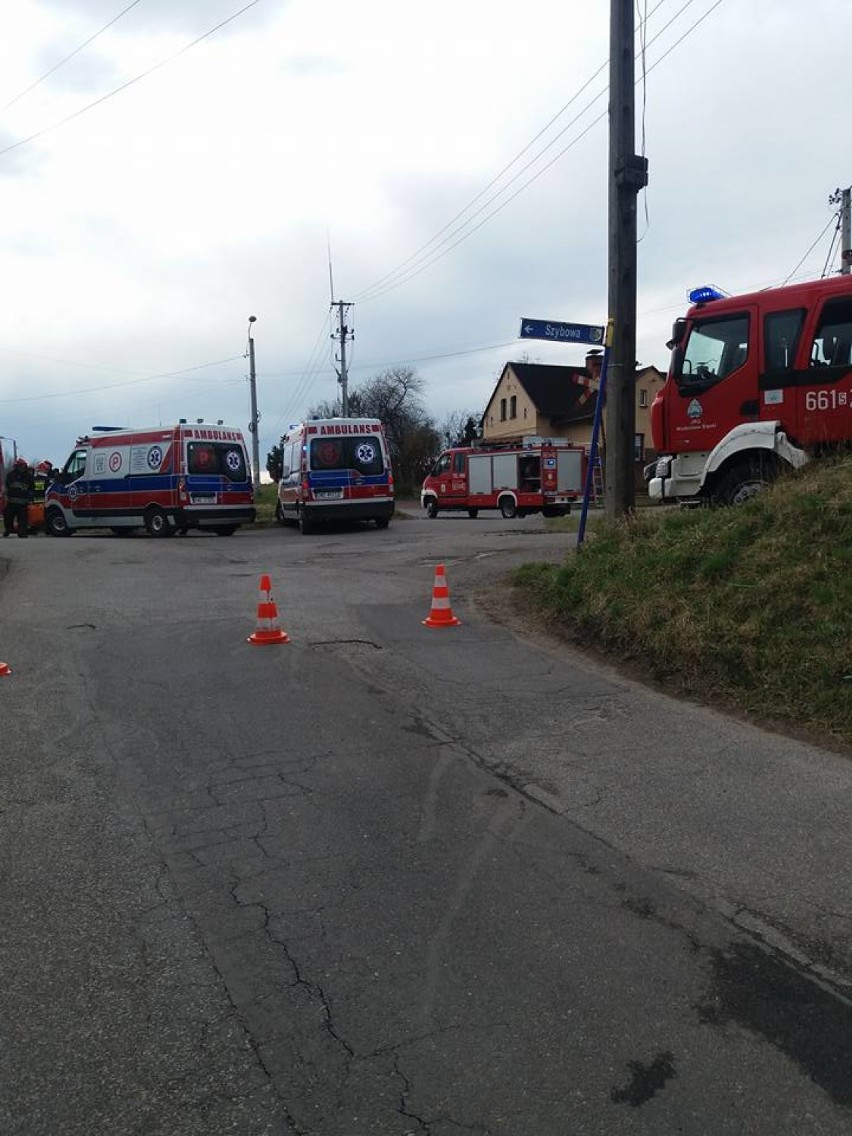 Zdjęcia z wypadku na ulicy Hożej w Wodzisławiu Śląskim
