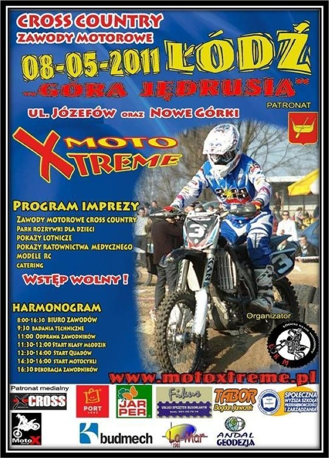 Plakat majowych zawodów MotoXtreme II.
