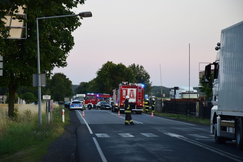 Karambol na drodze krajowej 43 w Pątnowie ZDJĘCIA