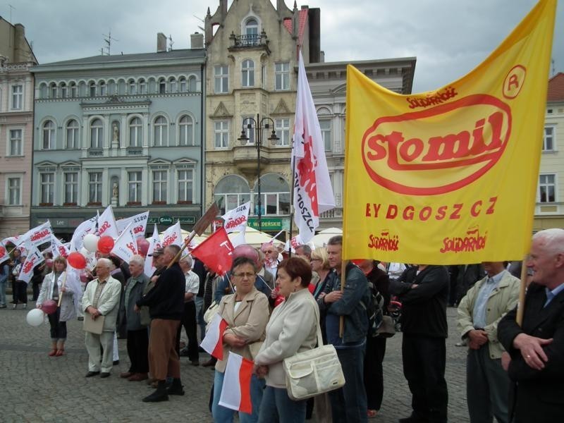 Wielki protest ,,Solidarności&quot; z kujawsko-pomorskiego w Bydgoszczy