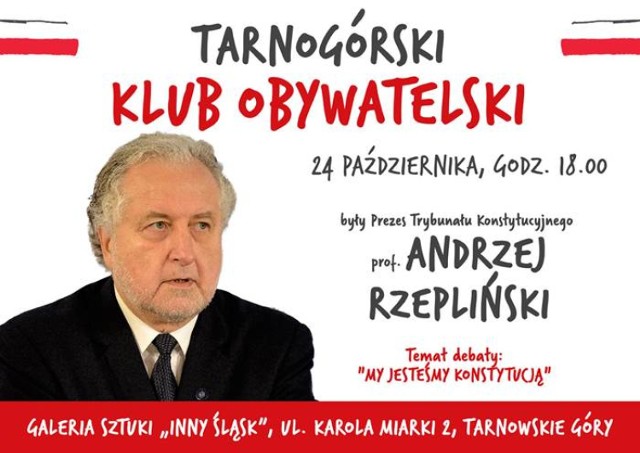 Profesor Andrzej Rzepliński będzie gościem Tarnogórskiego Klubu Obywatelskiego