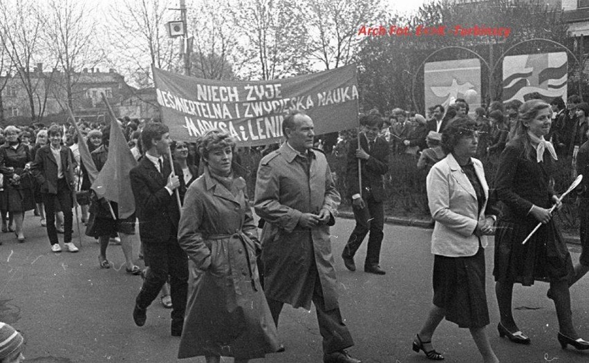 Pochody pierwszomajowe w Sieradzu w latach 1984-1989