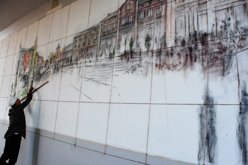 W Pobiedziskach, pod tunelem kolejowym powstaje mural
