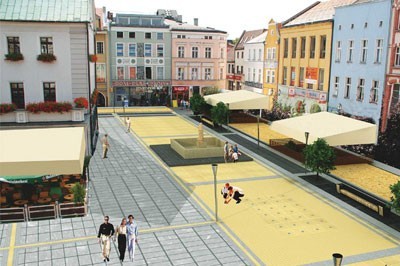 WIZUALIZACJA - Gliwicki Rynek po przebudowie