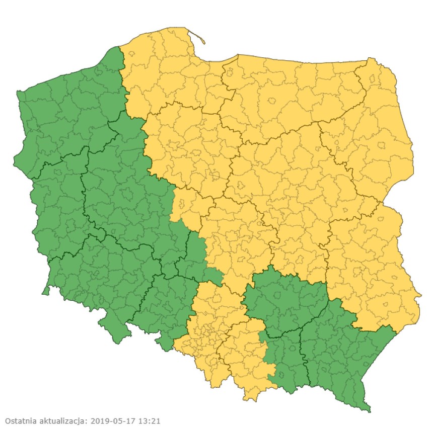 Ostrzeżenie obowiązuje w kilkunastu województwach - w tym w woj. śląskim