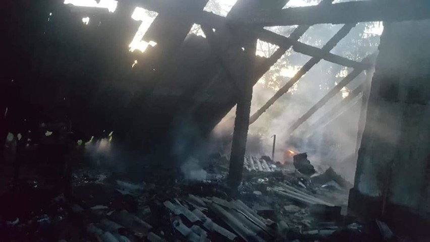 Pożar domu w Giżewie w gminie Kruszwica [zdjęcia]