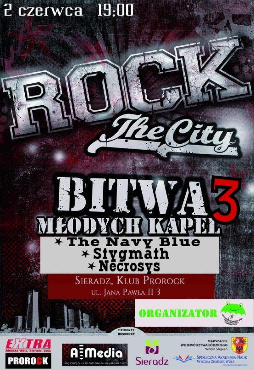 Bitwy młodych kapel w Sieradzu. To w Prorocku w ramach przeglądu Rock The City. Pierwsza 19 maja