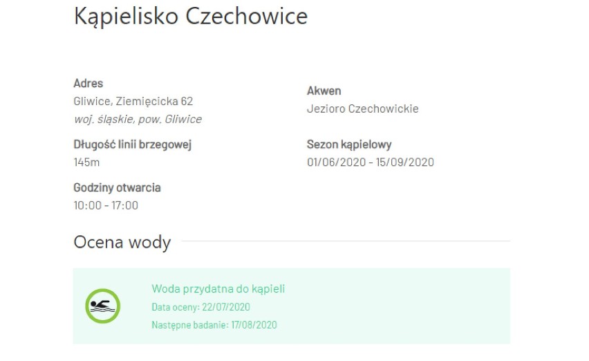 Kąpielisko Czechowice
Adres: Gliwice, Ziemięcicka 62
Godziny...