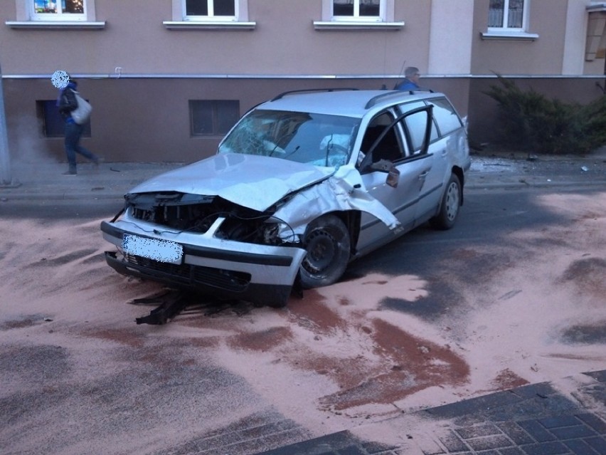 Wypadek na ulicy Lipowej w Szamotułach