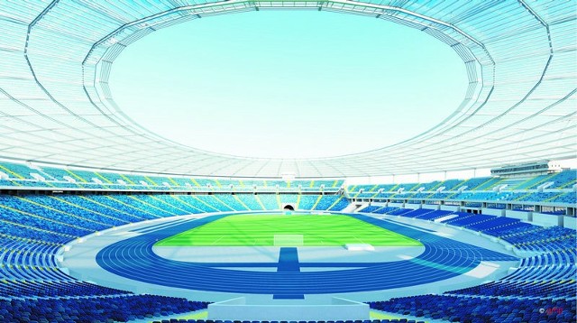 Tak wygląda wizualizacja kolorystyki Stadionu Śląskiego zaprezentowana przez firmę GMP Architekten