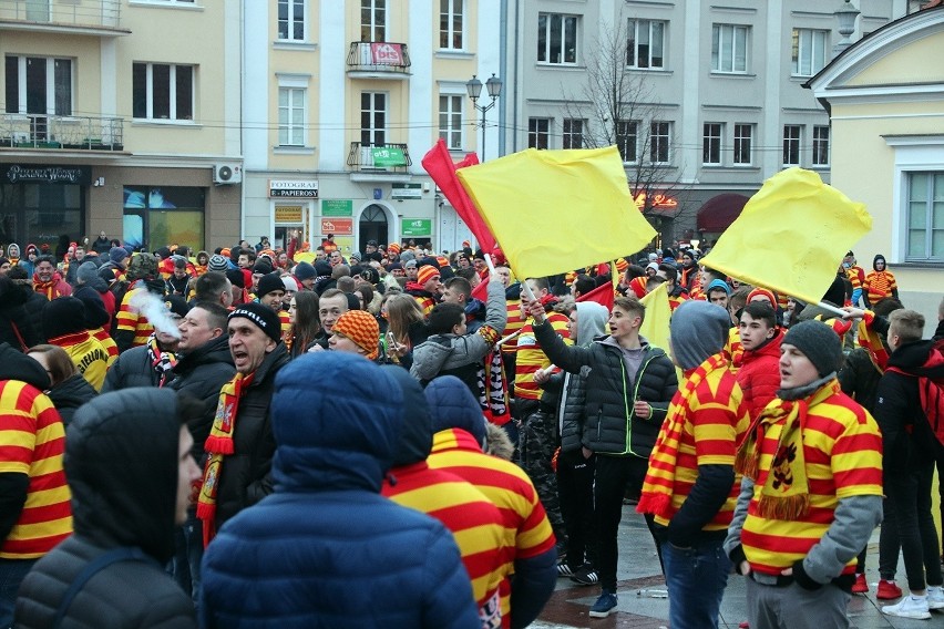 Kibice Jagiellonii Białystok w poniedziałek, 13 stycznia...