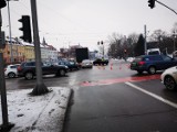 Gdańsk. Kolizja zablokowała Hucisko. Tramwaje jeździły zmienioną trasą i były opóźnione [zdjęcia]