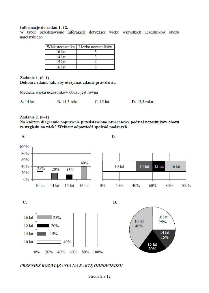 Egzamin gimnazjalny 2013. Test z matematyki i przyrody [ARKUSZE, PYTANIA, ODPOWIEDZI]