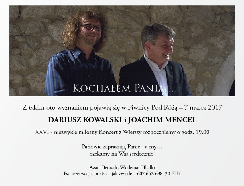 Dariusz Kowalski i Joachim Mencel na plakacie XXVI niezwykle...