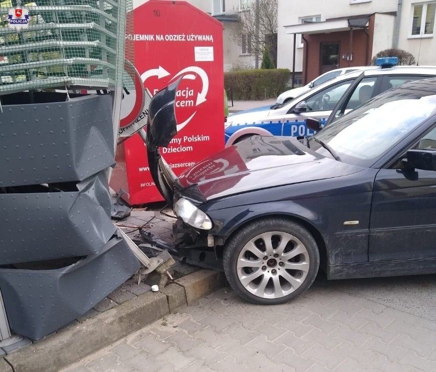 Kraśnik. Ucieczka przed policją zakończona... na altanie śmietnikowej